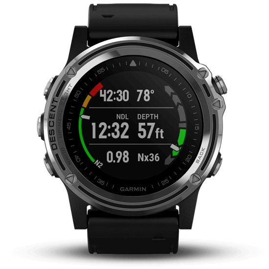 Garmin Descent Mk1 -  Black Rubber Strap